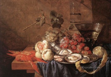 静物 Painting - 海の果物と断片 静物画 ヤン・ダヴィッツ・デ・ヘーム